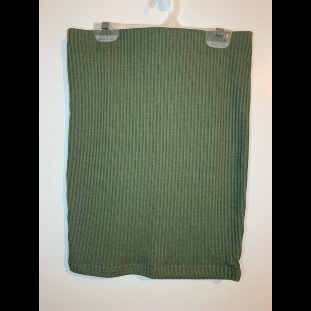 Olive Mid Pencil Skirt XS